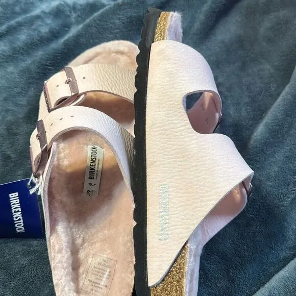 Womens Birkenstock Shearling Arizona Shoe - Picture 2 of 5